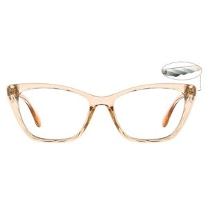 Anita Cat Eye Payne Glasses Frames Women Tan Peach Champagne Brown Retro
